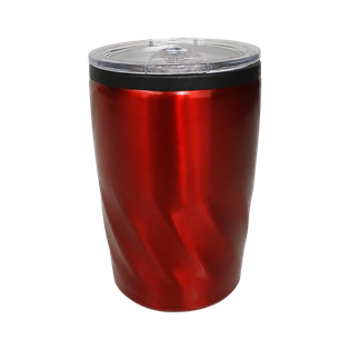 VASO, ACERO INOXIDABLE, ROJO, 350 ml, Twister doble pared interior plástico