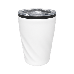 VASO, ACERO INOXIDABLE, BLANCO, 350 ml, Twister doble pared interior plástico