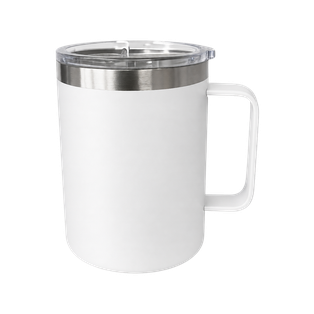 TAZA, ACERO INOXIDABLE, BLANCO, 350 ml, Thermal doble pared 8.8*10.8cm con tapa hermética