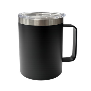 TAZA, ACERO INOXIDABLE, NEGRO, 350 ml, Thermal doble pared 8.8*10.8cm con tapa hermética