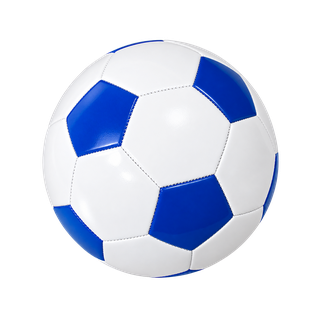 PELOTA, PVC, AZUL, 270 gr, No. 5 de 32 paneles base blanca circunferencia 680-700mm