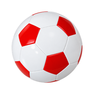 PELOTA, PVC, ROJO, 270 gr, No. 5 de 32 paneles base blanca circunferencia 680-700mm.