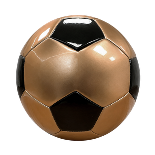 PELOTA, PVC, DORADO, 370 gr, No. 5 de 32 paneles con negro circunferencia 680-700mm.