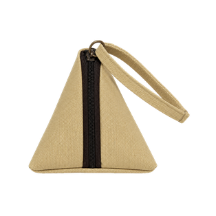 MONEDERO, CANVAS, NATURAL, 10 x 10 x 10 cm, EN FORMA DE PIRÁMIDE