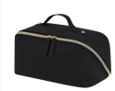 [B670052] NECESER, PU, NEGRO, 22 x 12 x 12 cm, CON DOBLE COMPARTIMIENTO Y BOLSILLO ADICIONAL