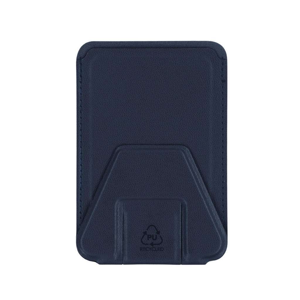 [P299390] TARJETERO, PU, AZUL MARINO, 6.3 x 9.5 x 0.5 cm, CON SOPORTE MULTIFUNCIONAL