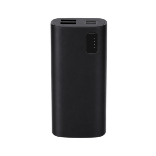 POWER BANK DE 10.000 mAh, ALUMINIO RECICLADO, NEGRO, 5.1 x 12 x 2.6 cm, CON SALIDA USB Y TIPO C DUAL PARA 3 DISPOSITIVOS SIMULTANEOS