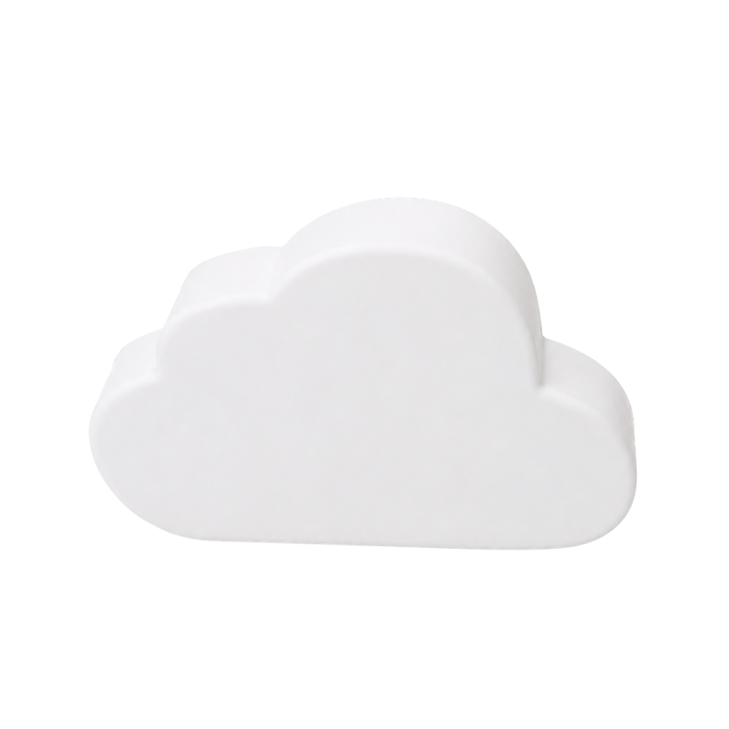 [P299400] ANTIESTRÉS EN FORMA DE NUBE, PU, BLANCO, 9.5 x 6 x 1.9 cm