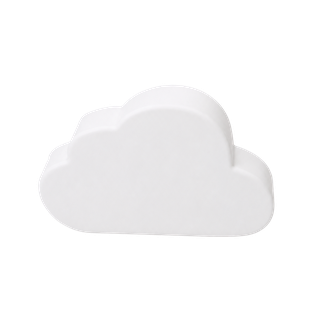 ANTIESTRÉS EN FORMA DE NUBE, PU, BLANCO, 9.5 x 6 x 1.9 cm