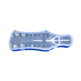 HERRAMIENTAS, ACERO INOXIDABLE, AZUL, 23.2*7.7*3.2 cm, set de 15 pcs en caja de color silueta de botella