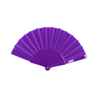 ABANICO, PLÁSTICO, MORADO, 42*23 cm, TRADICIONAL DE MANO