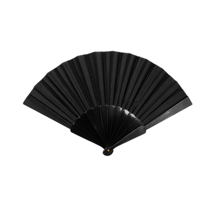 ABANICO, PLÁSTICO, NEGRO, 42*23 cm, TRADICIONAL DE MANO