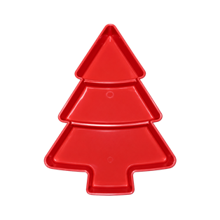 BOQUITEROS, PLÁSTICO, ROJO, 25.4*18.3 cm, forma de árbol con 3 espacios
