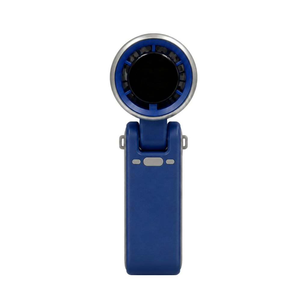 [TG104205] VENTILADOR, PLÁSTICO, AZUL OSCURO, 5.2 *5.9 *17.2 cm, RIBAND CON CINTA Y CABEZA MÓVIL
