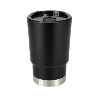 VASO, PLÁSTICO, NEGRO, 380 ml, Basic 6.5*8*13cm  base de acero