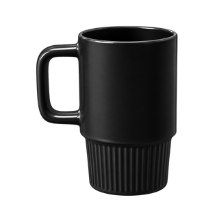 TAZAS, CERÁMICA, NEGRO, 16 oz, para carro  , sin tapa, sin recubrimiento, acabado mate.