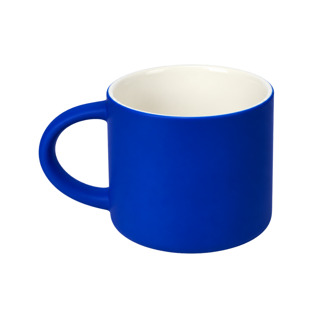 [H590121] TAZA, CERÁMICA, AZUL REFLEX, 16 oz, SOFT TOUCH TROLL INTERIOR BLANCO