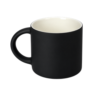 TAZA, CERÁMICA, NEGRO, 16 oz, SOFT TOUCH TROLL INTERIOR BLANCO.