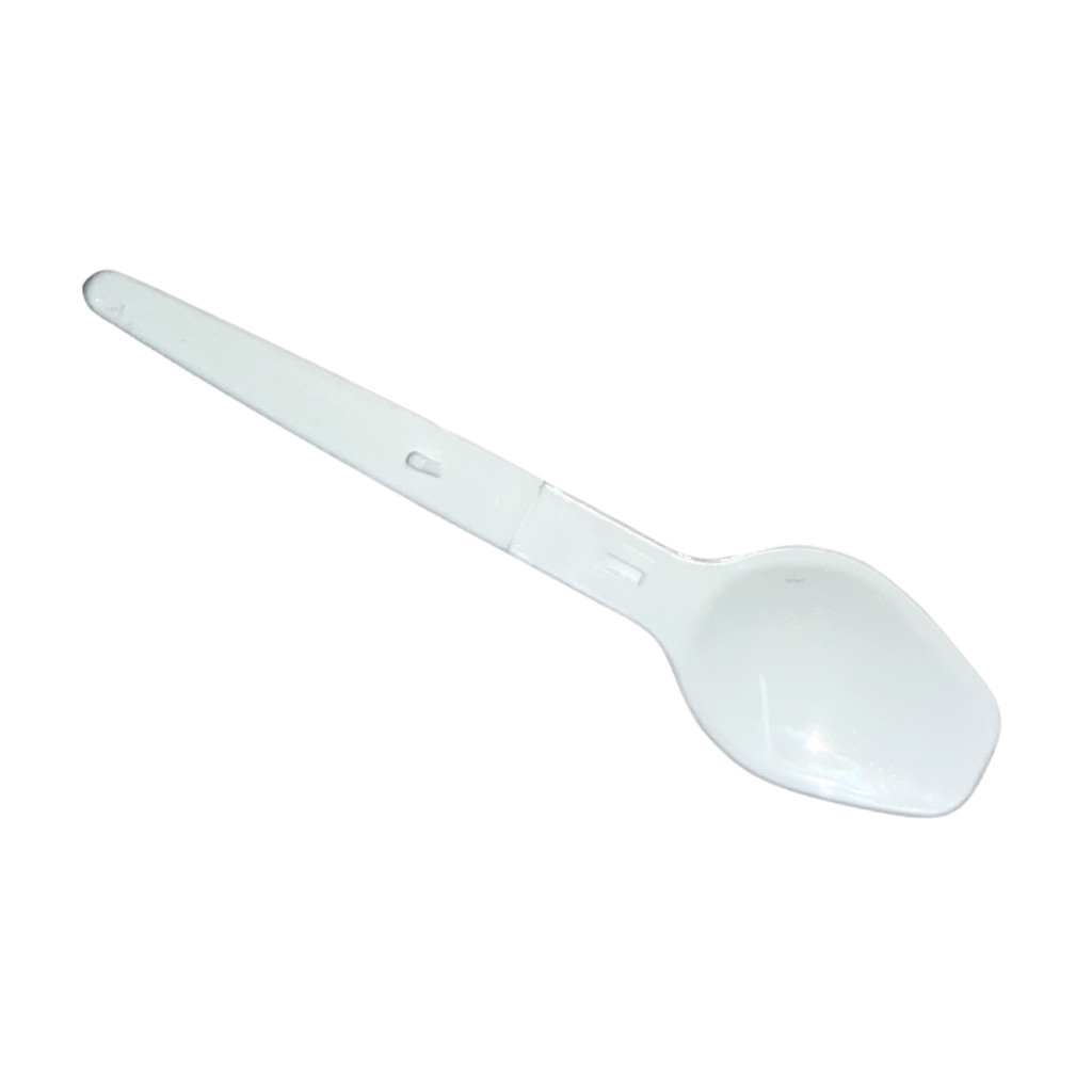 [P220990] cucharita, plegable, blanco, en bolsa , individual