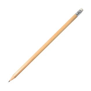 lapiz, madera, color natural, 19 centimetros, con borrador