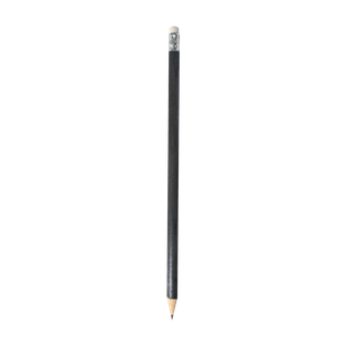 lapiz, madera, negro, 19 centimetros, redondo con borrador