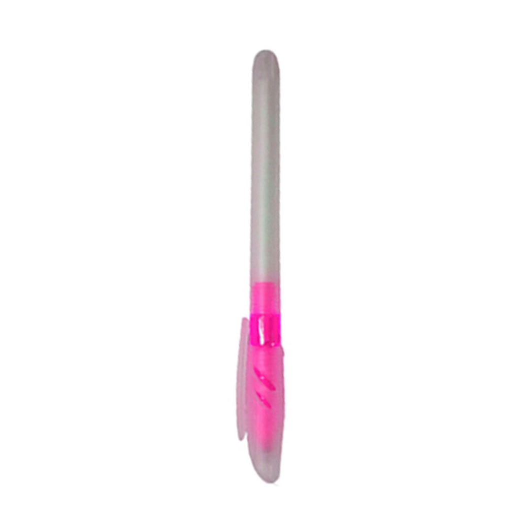 [P286012] lapiceros, plástico, fucsia, 12.5 centimetros, nevado con tapon