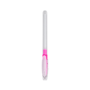 lapiceros, plástico, fucsia, 12.5 centimetros, nevado con tapon
