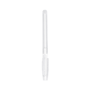 lapiceros, plástico, blanco, 12.5 centimetros, nevado con tapon
