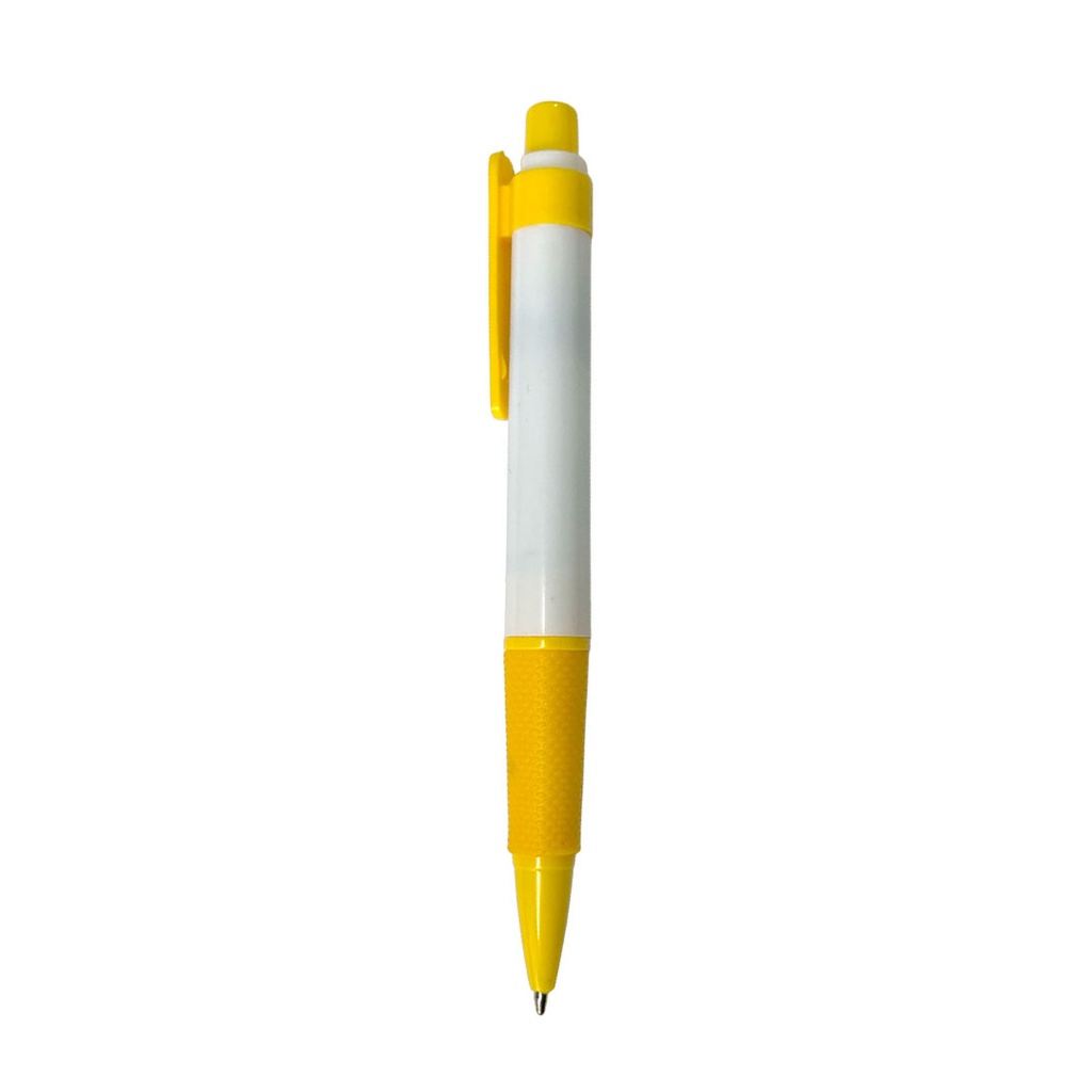 [P280083] lapiceros, plástico, amarillo, 13.4 centimetros, brumos con goma antideslizante