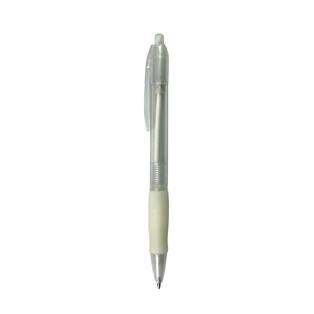lapiceros, plástico, blanco, 14.5 centimetros, translúcido con goma antideslizante