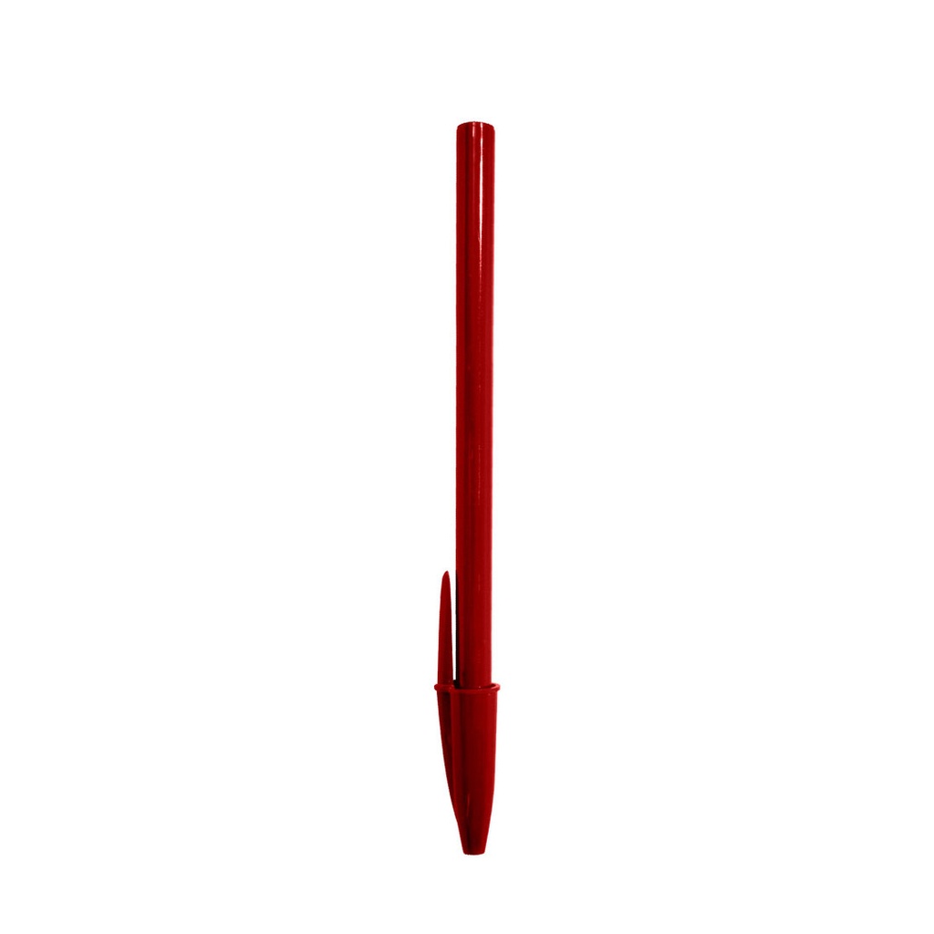 [P280668] lapiceros, plástico, rojo, 14.5 centimetros, alfa con cuerpo de color solido