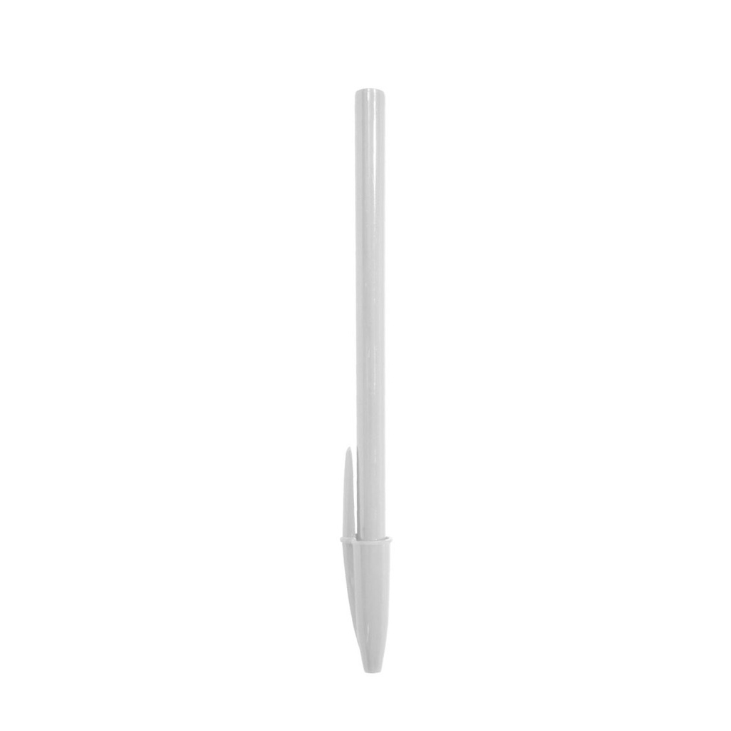 [P280672] lapiceros, plástico, blanco, 14.5 centimetros, alfa con cuerpo de color solido