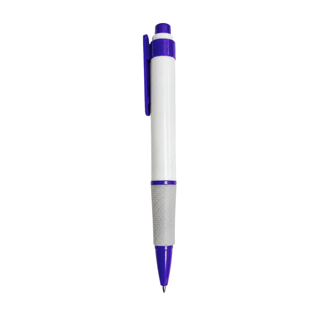 [P284038] lapiceros, plástico, morado, 13.4 centimetros, brumos con goma antideslizante