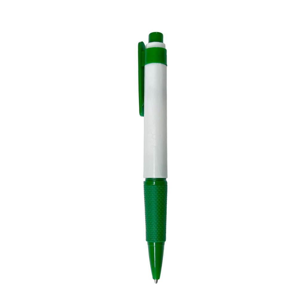 [P284039] lapiceros, plástico, verde, 13.4 centimetros, brumos con goma antideslizante