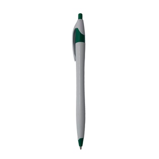 lapiceros, plástico, blanco,  nd, con verde, marca bullet