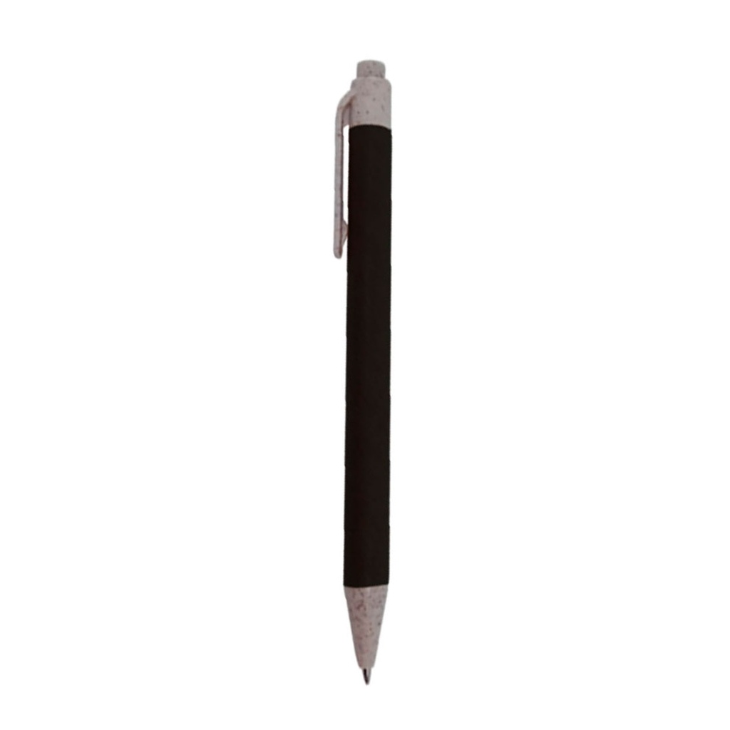 [P294165] lapiceros, fibra de trigo, negro, woody , de carton