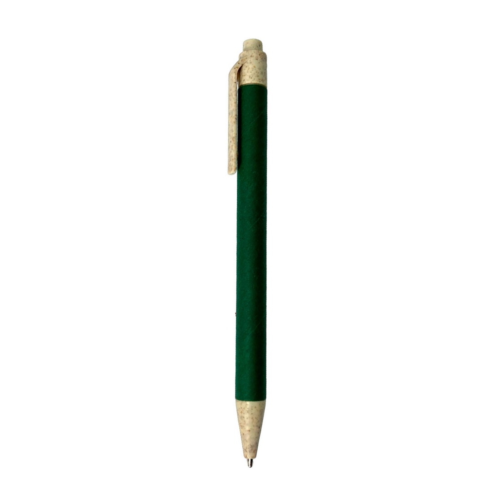 [P294168] lapiceros, fibra de trigo, verde, woody , de carton