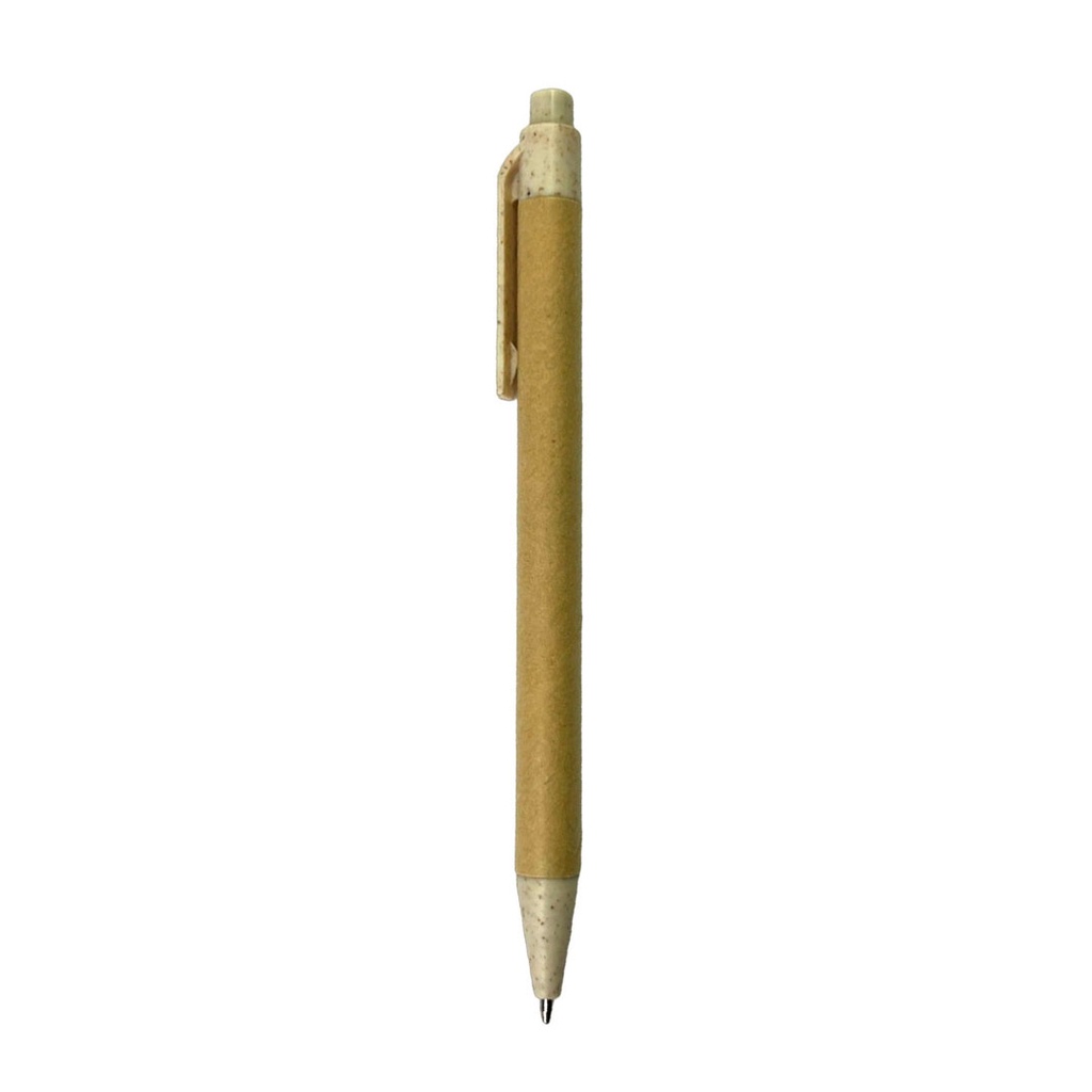[P294169] lapiceros, fibra de trigo, color natural, woody , de carton