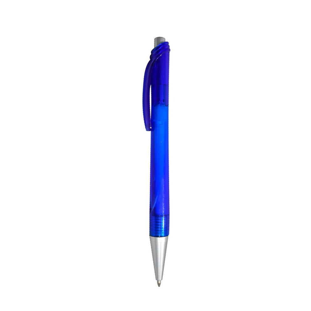 [P280473] lapiceros, plástico, azul reflex, 14 centimetros, cristal,