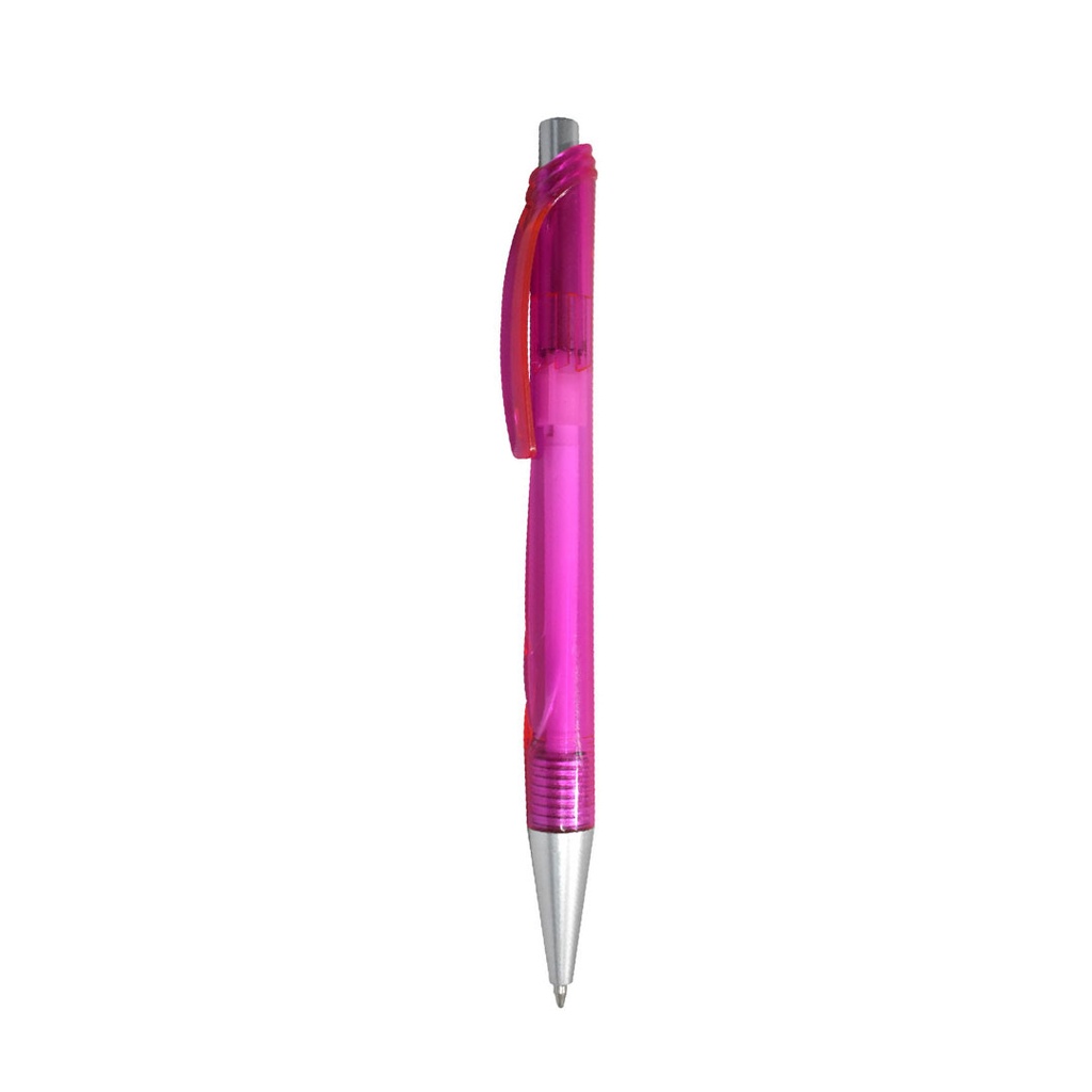 [P280475] lapiceros, plástico, fucsia, 14 centimetros, cristal,