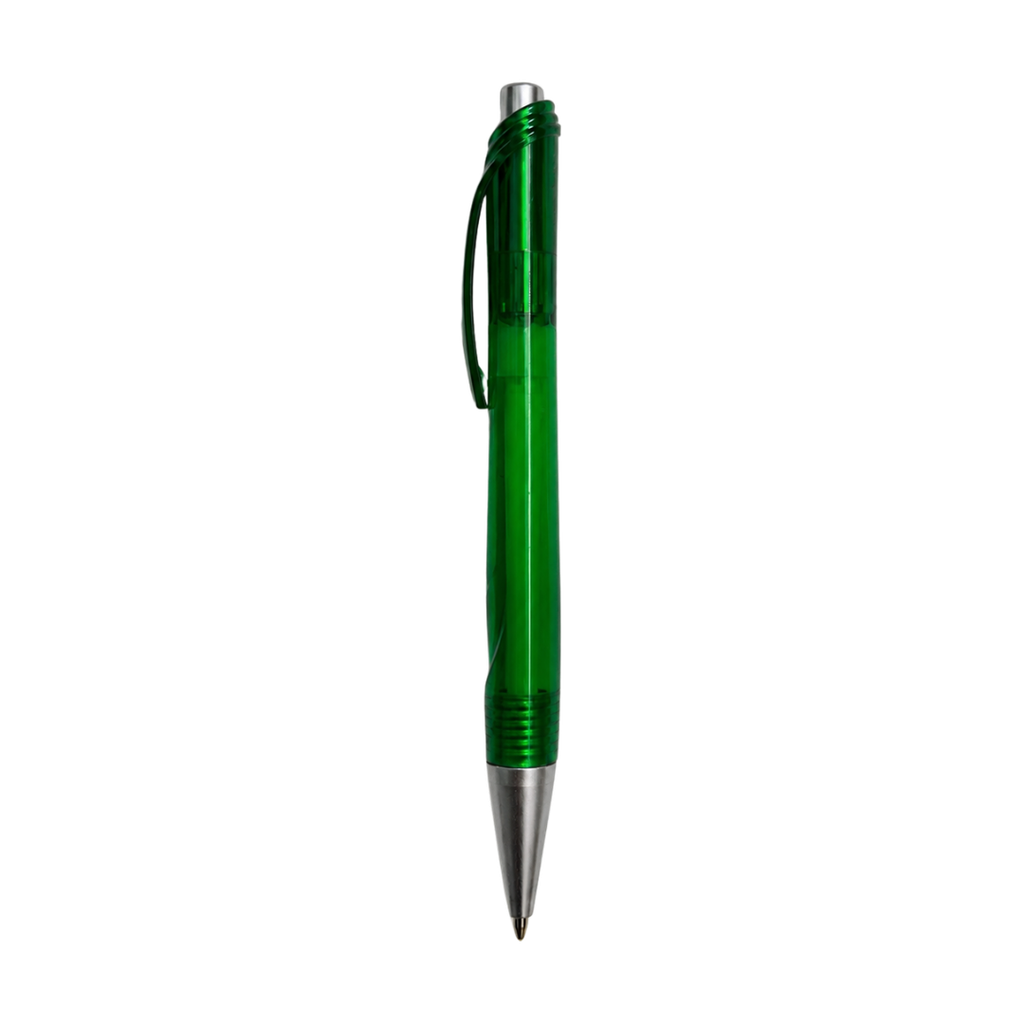 [P280476] lapiceros, plástico, verde, 14 centimetros, cristal,
