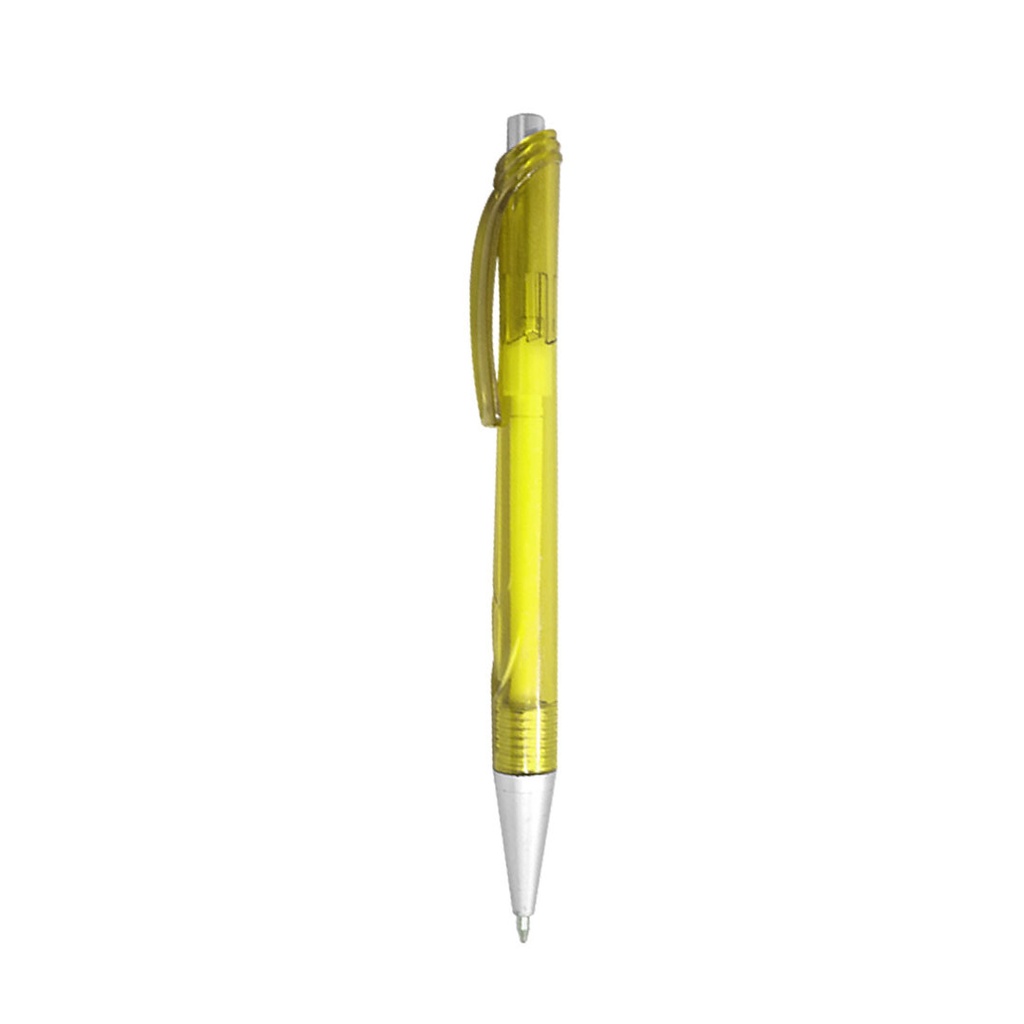 [P280477] lapiceros, plástico, amarillo, 14 centimetros, cristal,