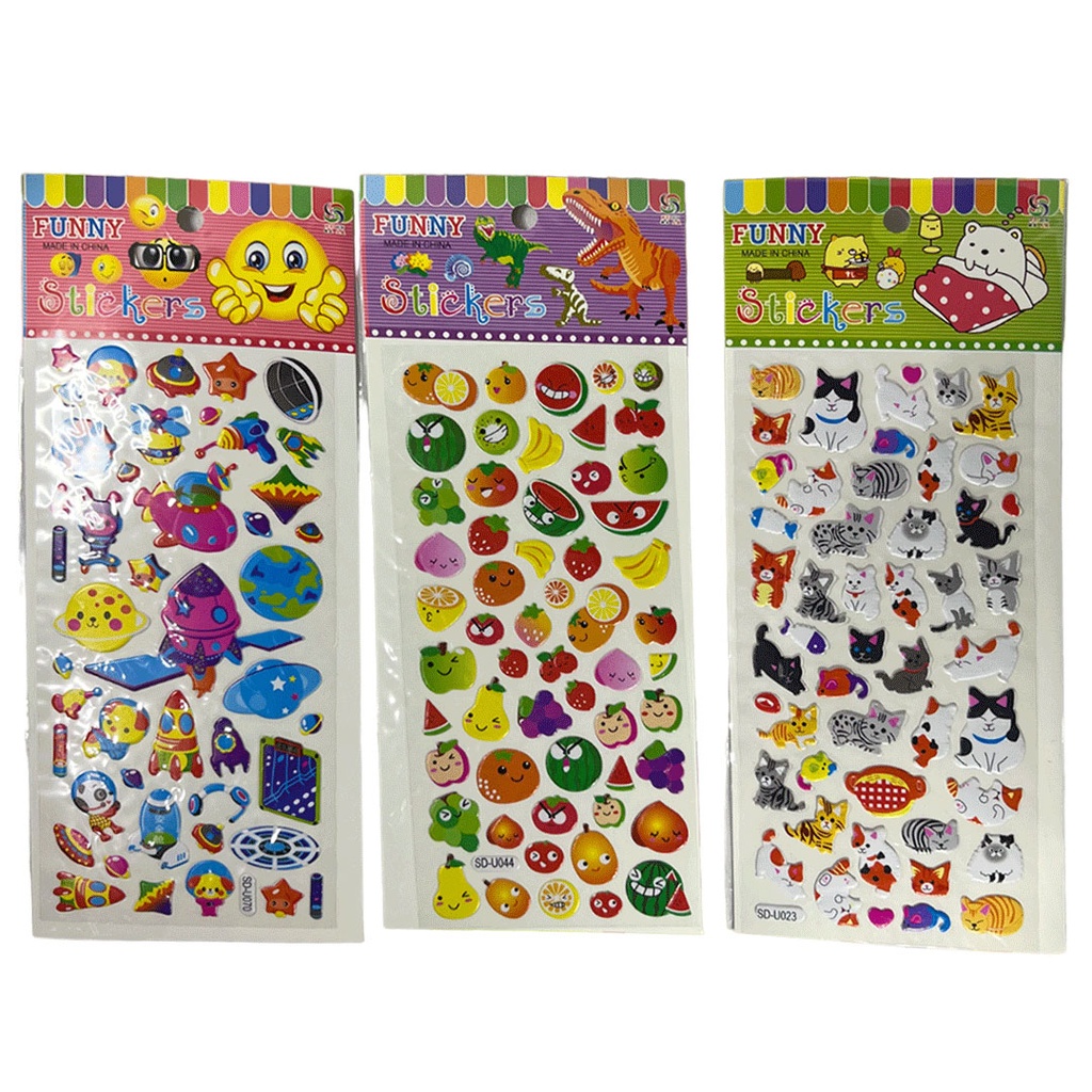 [E380260] stickes de pvc con diseños surtidos 24*10cm