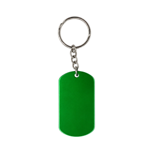 llaveros, aluminio, verde, 5*2.9cm centimetros, tipo placa