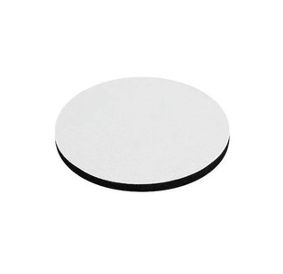 posa vasos redondos, goma y tela, blanco, 10 centimetros, ,