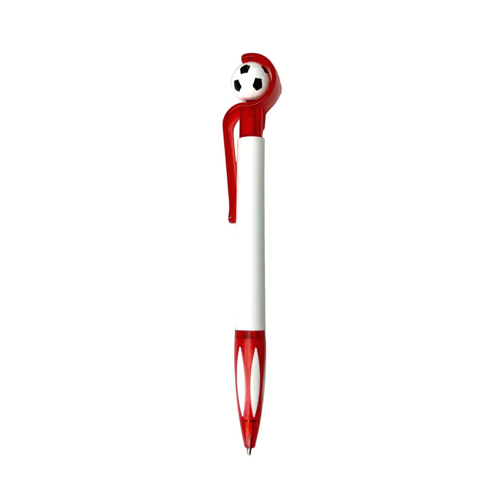 [P285972] lapiceros, plástico, rojo, 15 centimetros, chilena con pelota giratoria
