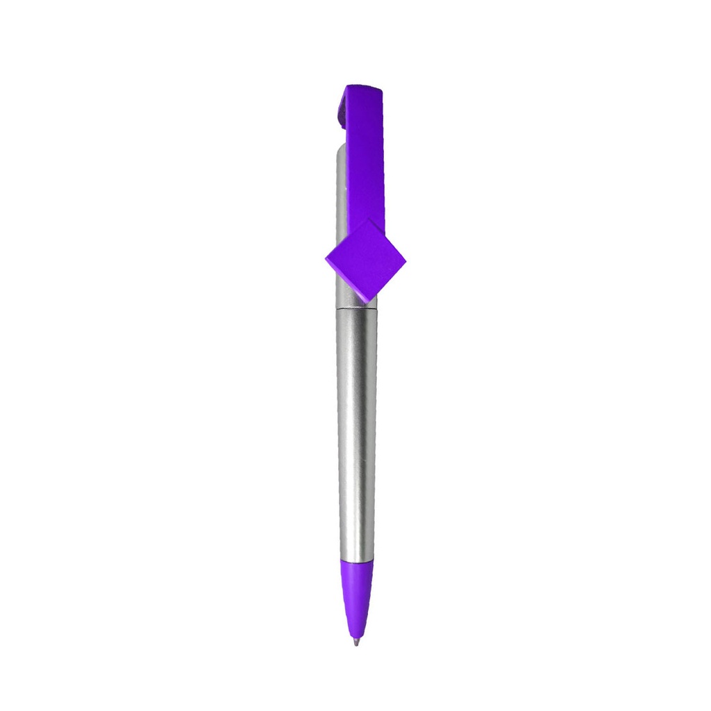 [P280688] lapiceros, plástico, morado,  nd, limpiapantallas,posacelular y clip rombo