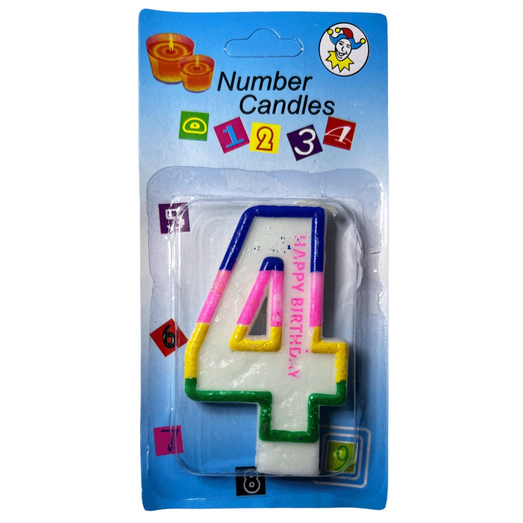 [F410157] candela party orilla, , color arcoiris,  , numero 4