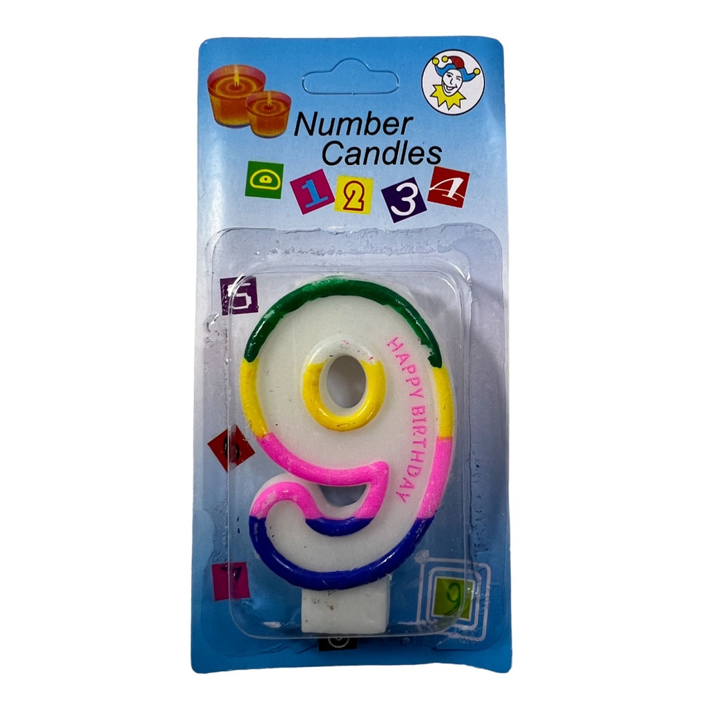 [F410162] candela party orilla, , color arcoiris,  , numero 9