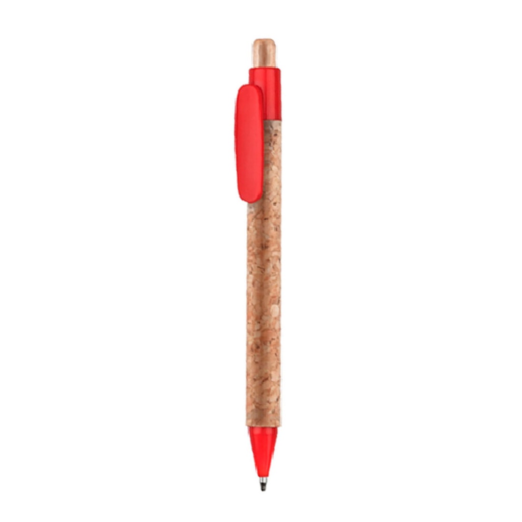 [P294175] lapiceros, fibra de trigo, rojo, peel , de corcho